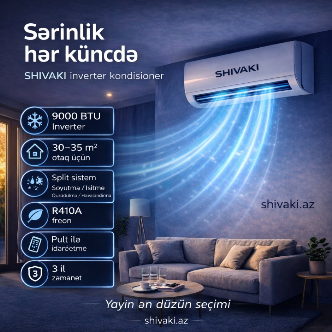 SHIVAKI 9000 BTU (30-35 KV) INVERTER