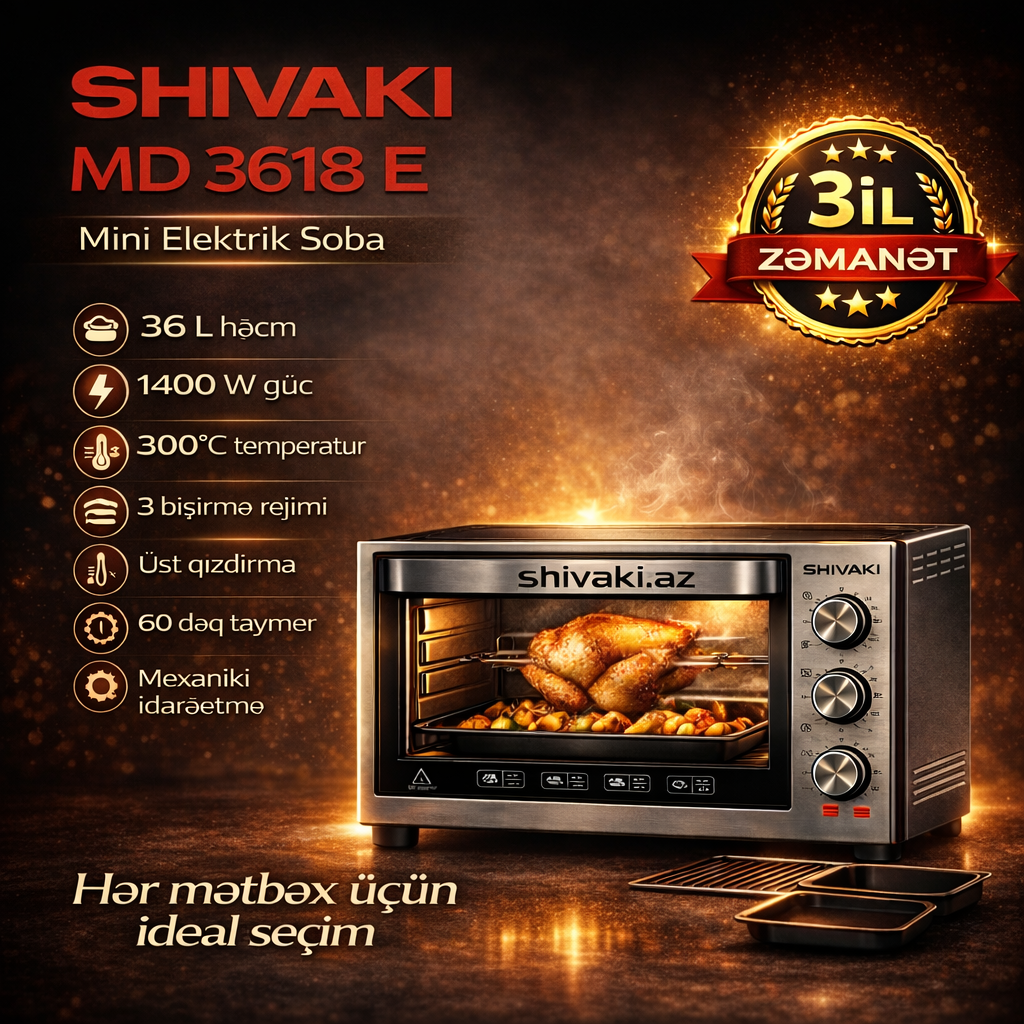 Elektrik soba Shivaki 3618 E